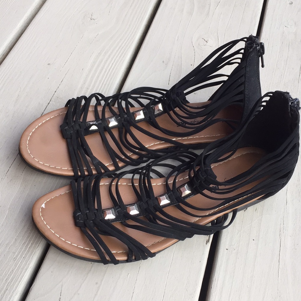 Black Strappy Sandals